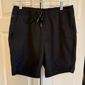 Chaps Black Elastic Waist Athletic Shorts